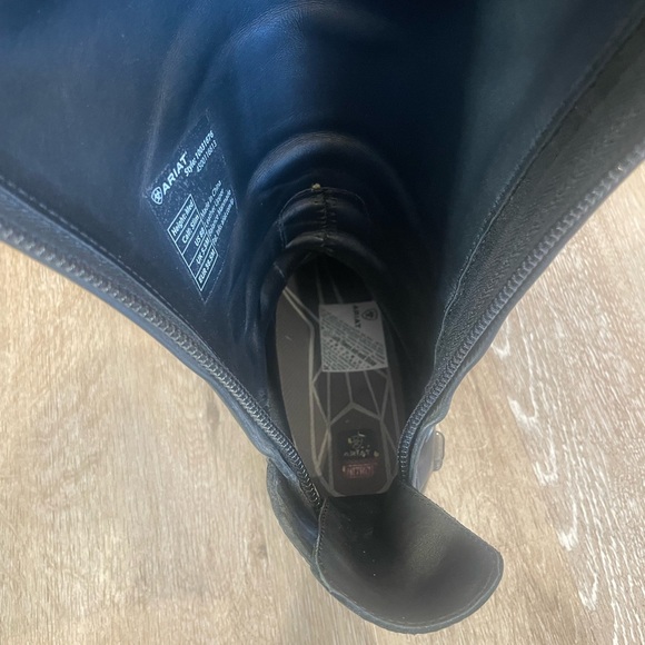 Ariat “Nitro Max” Tall Black Leather Horseback Riding Boots - Picture 6 of 7